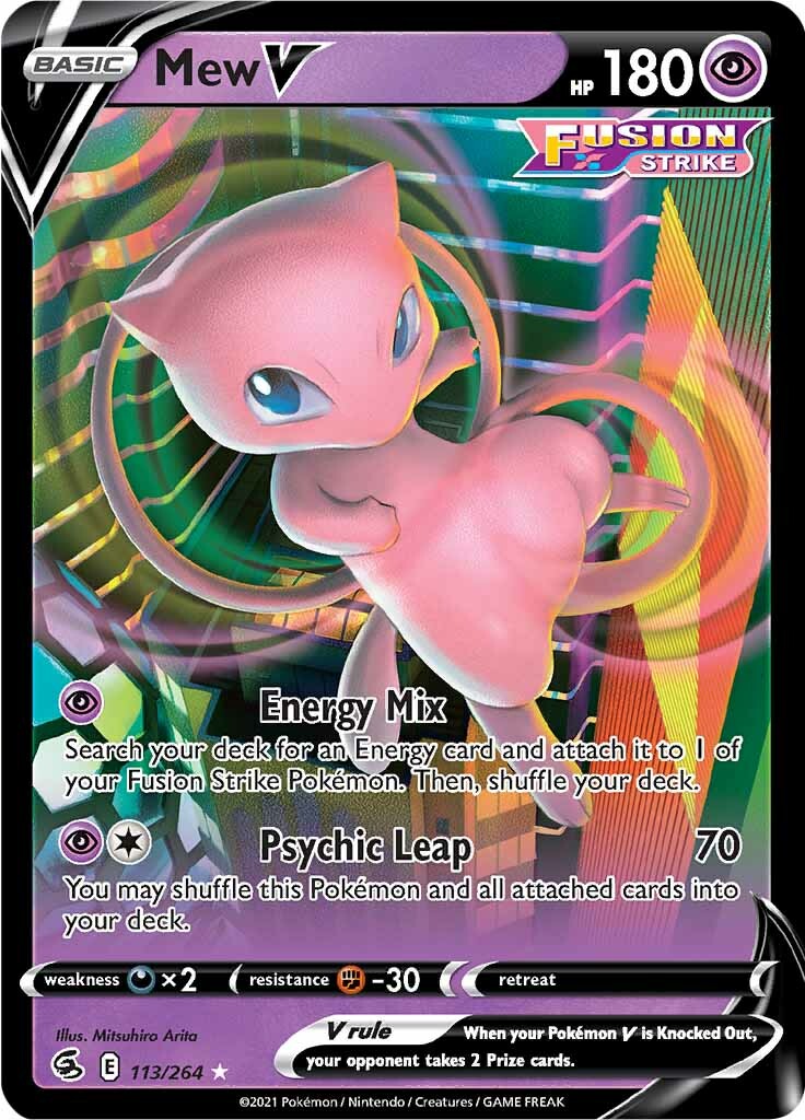 Mew V (113/264) [Sword & Shield: Fusion Strike] - Pokémon - Card Brawlers | Quebec | Canada |