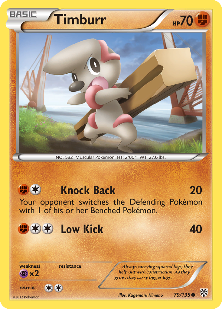 Timburr (79/135) [Black & White: Plasma Storm] - Pokémon - Card Brawlers | Quebec | Canada |