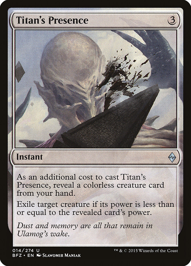 Titan's Presence [Battle for Zendikar] - Magic: The Gathering - Card Brawlers | Quebec | Canada |