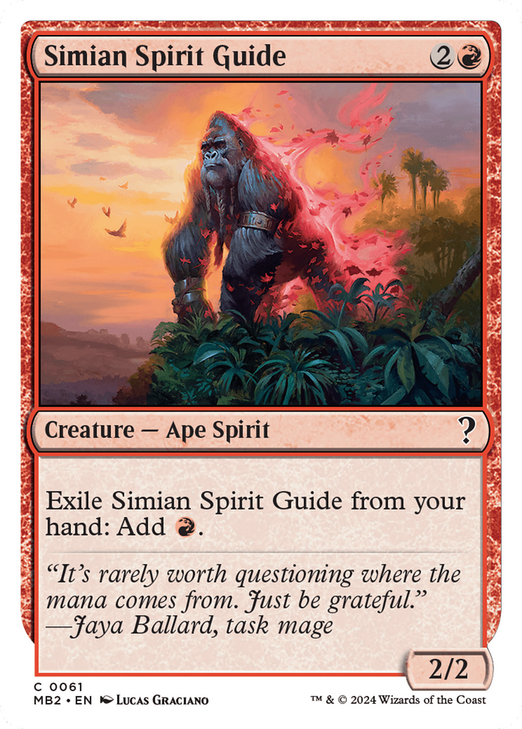 Simian Spirit Guide (White Border) [Mystery Booster 2] - Magic: The Gathering - Card Brawlers | Quebec | Canada |