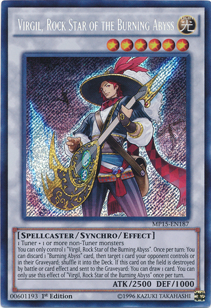 Virgil, Rock Star of the Burning Abyss [MP15-EN187] Secret Rare - Yu-Gi-Oh! - Card Brawlers | Quebec | Canada |