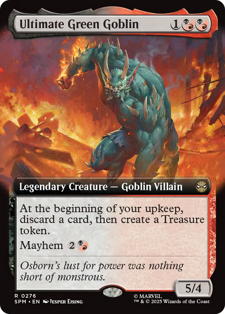 Ultimate Green Goblin (Extended Art) [Marvel's Spider-Man] - Magic: The Gathering - Card Brawlers | Quebec | Canada |
