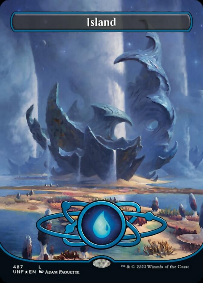 Island (487) (Planetary Space-ic Land) (Galaxy Foil) [Unfinity] - Magic: The Gathering - Card Brawlers | Quebec | Canada |