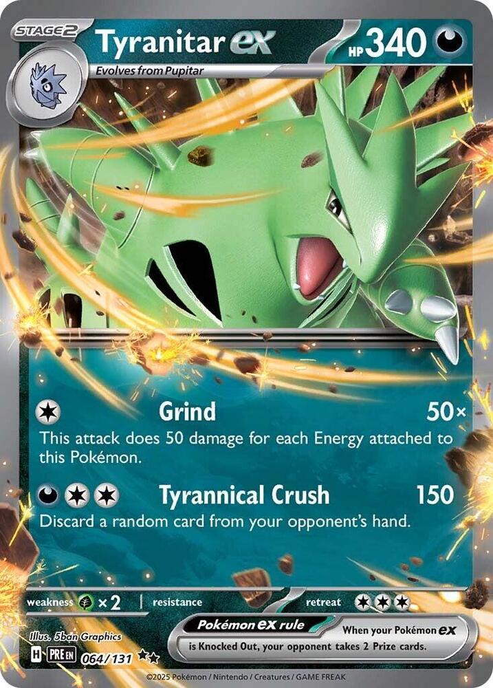 Tyranitar ex (064/131) [Scarlet & Violet: Prismatic Evolutions] - Pokémon - Card Brawlers | Quebec | Canada |