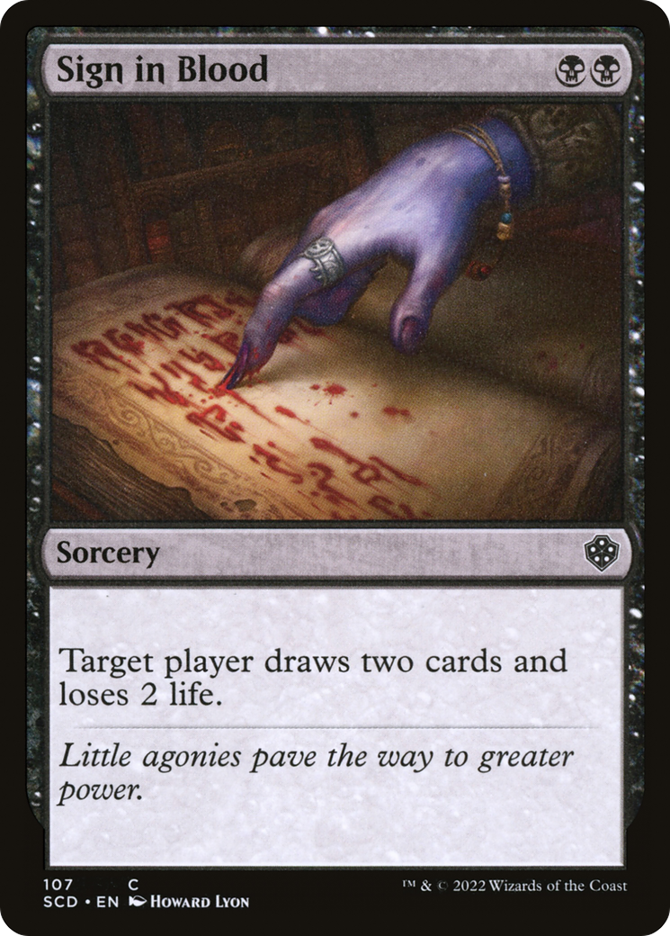 Sign in Blood [Starter Commander Decks] - Magic: The Gathering - Card Brawlers | Quebec | Canada |