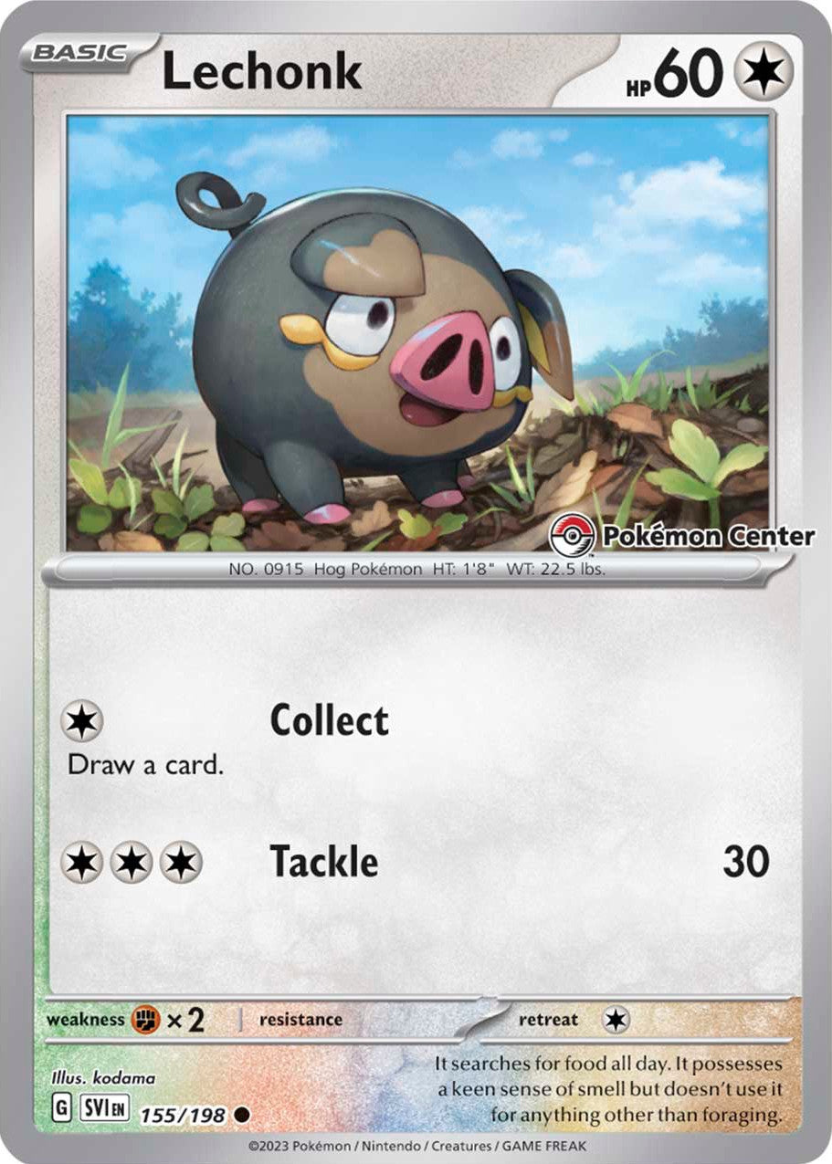 Lechonk (155/198) (Pokemon Center Exclusive) [Scarlet & Violet: Base Set] - Pokémon - Card Brawlers | Quebec | Canada |