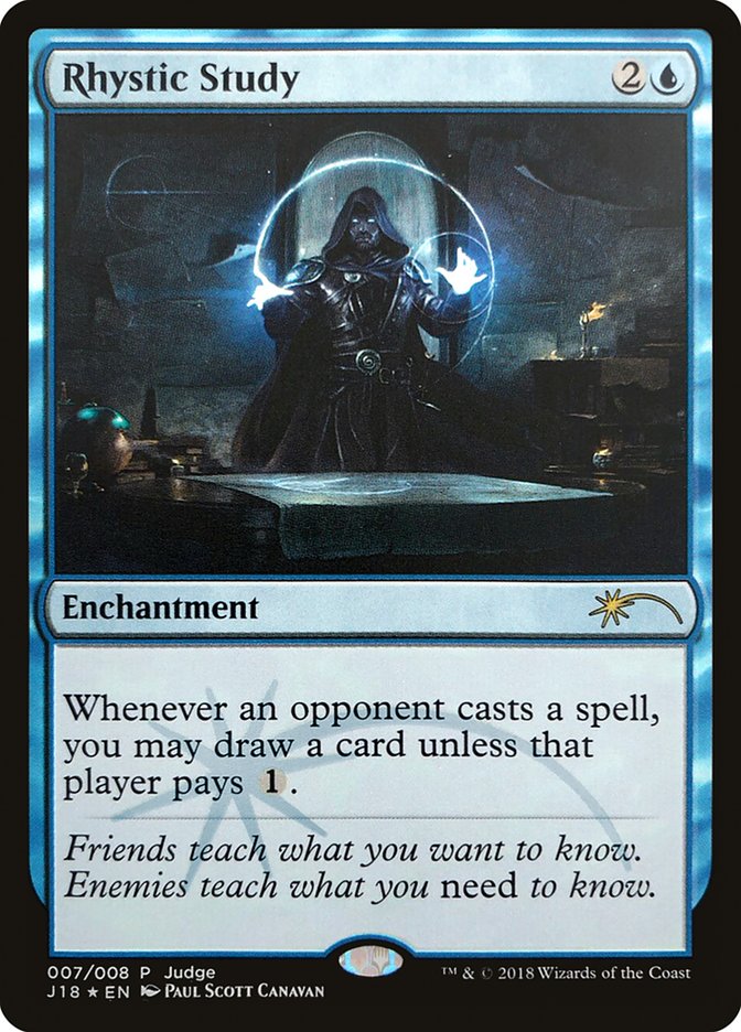 Rhystic Study [Judge Gift Cards 2018] - Magic: The Gathering - Card Brawlers | Quebec | Canada |