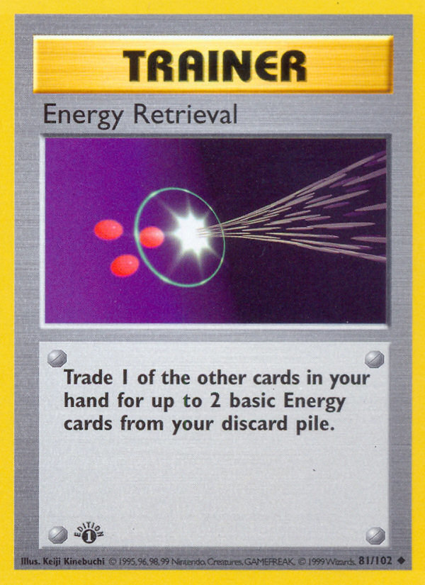 Energy Retrieval (81/102) (Shadowless) [Base Set 1st Edition] - Pokémon - Card Brawlers | Quebec | Canada |