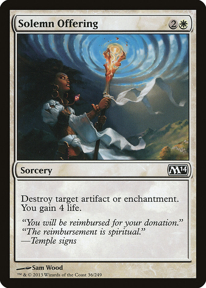 Solemn Offering [Magic 2014] - Magic: The Gathering - Card Brawlers | Quebec | Canada |