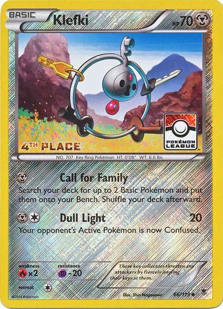 Klefki (66/119) (League Promo 4th Place) [XY: Phantom Forces] - Pokémon - Card Brawlers | Quebec | Canada |