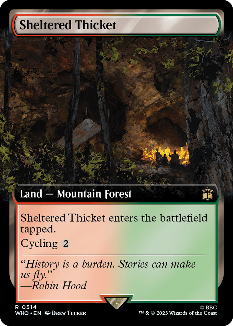 Sheltered Thicket (Extended Art) [Doctor Who] - Magic: The Gathering - Card Brawlers | Quebec | Canada |