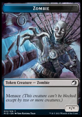 Wolf // Zombie (015) Double-Sided Token [Innistrad: Midnight Hunt Tokens] - Magic: The Gathering - Card Brawlers | Quebec | Canada |