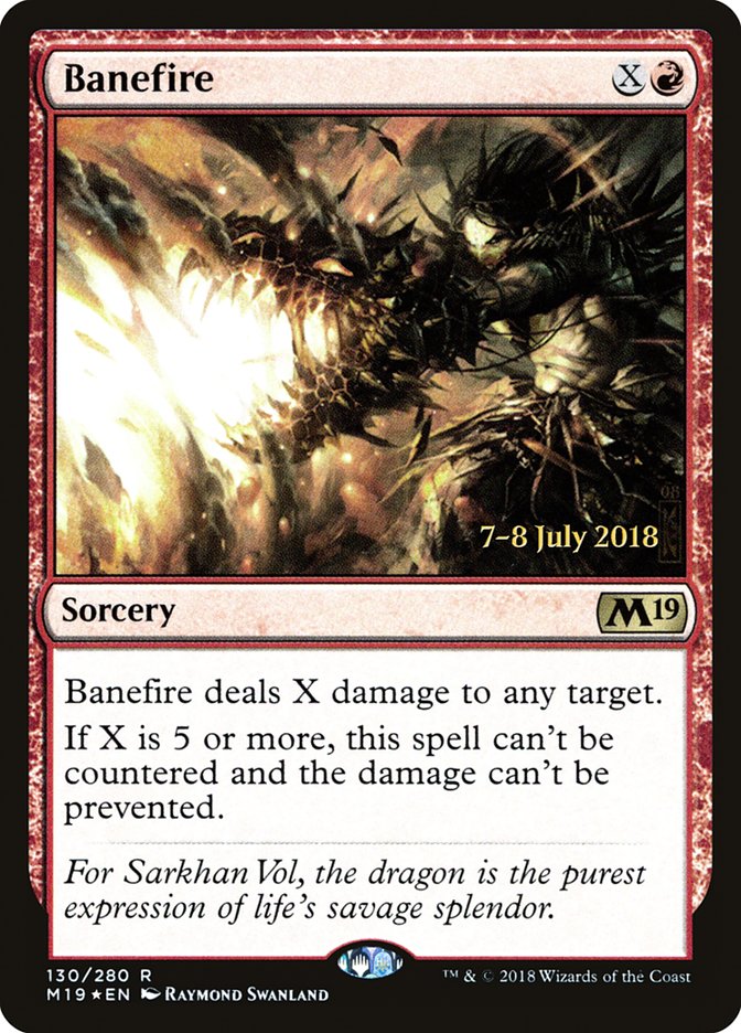 Banefire [Core Set 2019 Prerelease Promos] - Magic: The Gathering - Card Brawlers | Quebec | Canada |
