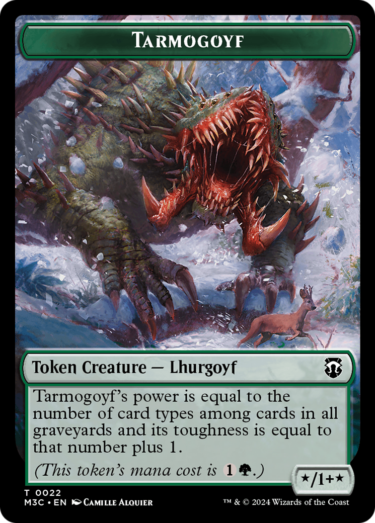 Goblin (Ripple Foil) // Tarmogoyf Double-Sided Token [Modern Horizons 3 Commander Tokens] - Magic: The Gathering - Card Brawlers | Quebec | Canada |