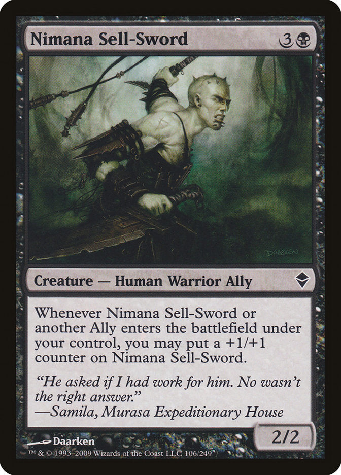 Nimana Sell-Sword [Zendikar] - Magic: The Gathering - Card Brawlers | Quebec | Canada |