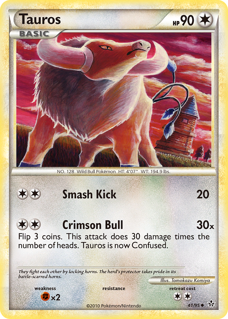 Tauros (41/95) [HeartGold & SoulSilver: Unleashed] - Pokémon - Card Brawlers | Quebec | Canada |