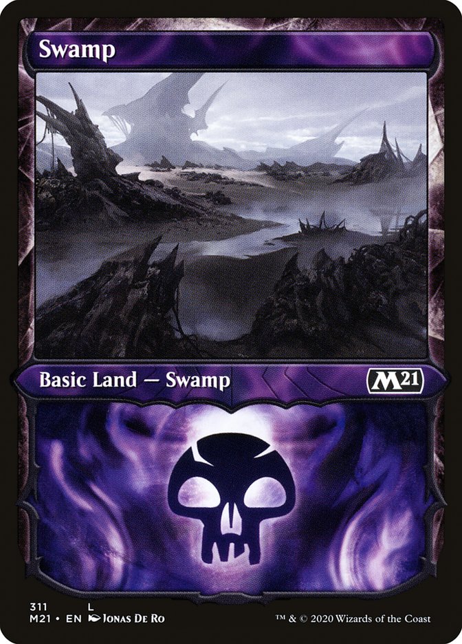 Swamp (311) (Showcase) [Core Set 2021] - Magic: The Gathering - Card Brawlers | Quebec | Canada |