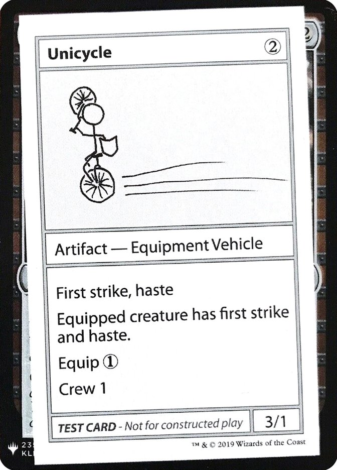 Unicycle [Mystery Booster Playtest Cards] - Magic: The Gathering - Card Brawlers | Quebec | Canada |