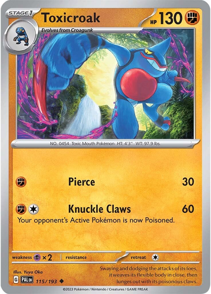 Toxicroak (115/193) [Scarlet & Violet: Paldea Evolved] - Pokémon - Card Brawlers | Quebec | Canada |
