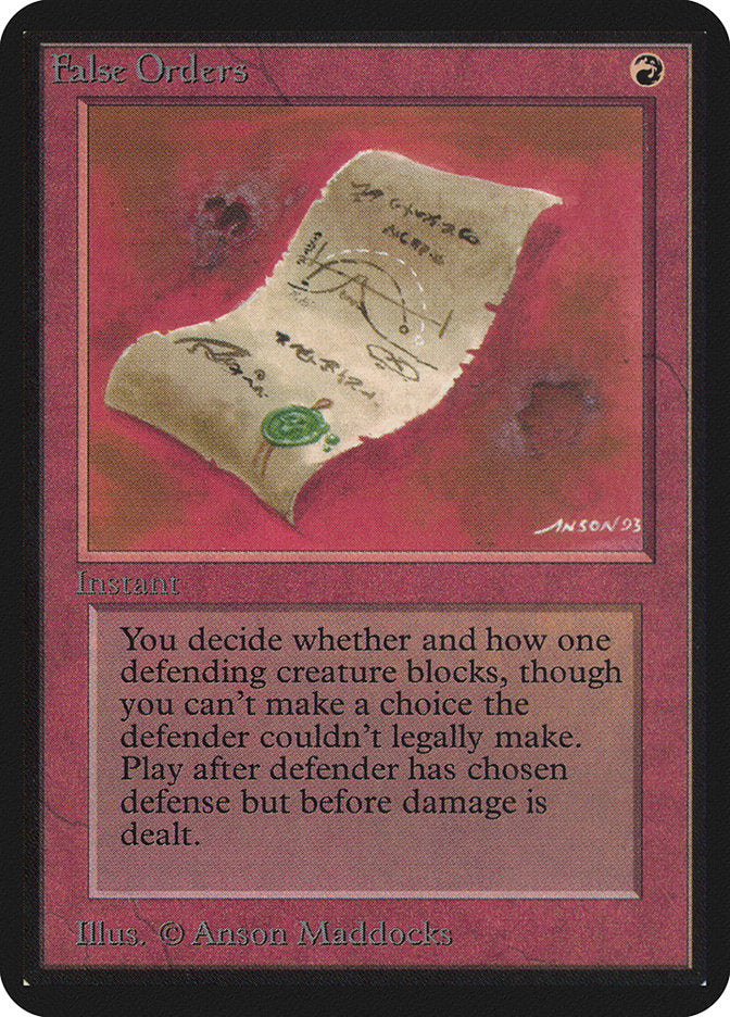 False Orders [Alpha Edition] - Magic: The Gathering - Card Brawlers | Quebec | Canada |