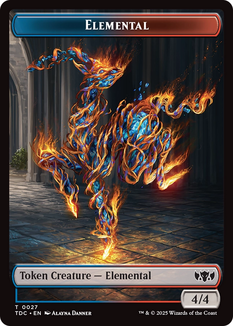Elemental (0027) // Monk Double-Sided Token [Tarkir: Dragonstorm Commander Tokens] - Magic: The Gathering - Card Brawlers | Quebec | Canada |