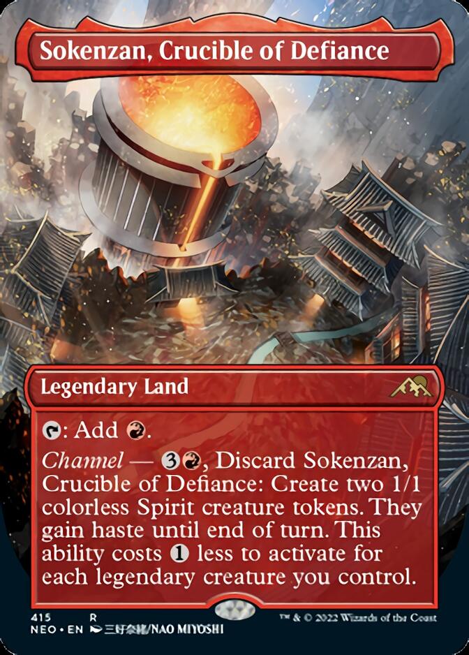 Sokenzan, Crucible of Defiance (Borderless Alternate Art) [Kamigawa: Neon Dynasty] - Magic: The Gathering - Card Brawlers | Quebec | Canada |