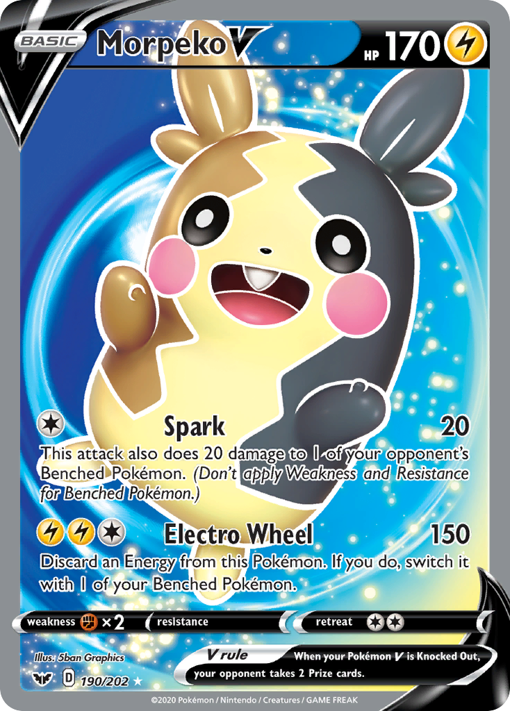 Morpeko V (190/202) [Sword & Shield: Base Set] - Pokémon - Card Brawlers | Quebec | Canada |
