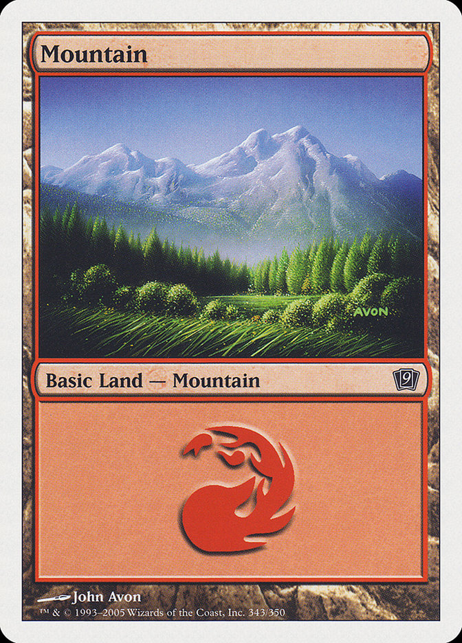Mountain (343) [Ninth Edition] - Magic: The Gathering - Card Brawlers | Quebec | Canada |