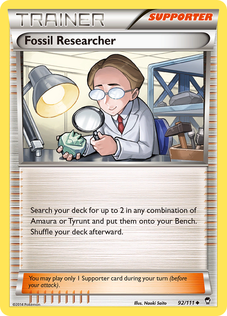 Fossil Researcher (92/111) [XY: Furious Fists] - Pokémon - Card Brawlers | Quebec | Canada |