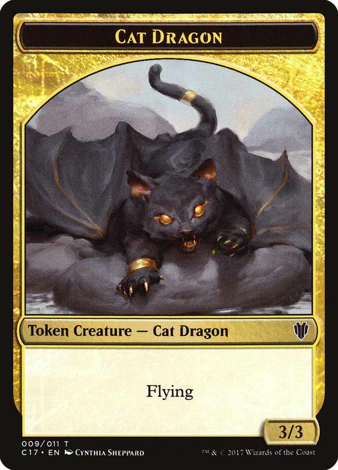 Cat Dragon // Dragon (007) Double-Sided Token [Commander 2017 Tokens] - Magic: The Gathering - Card Brawlers | Quebec | Canada |
