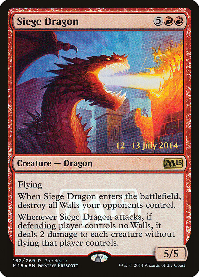 Siege Dragon [Magic 2015 Promos] - Magic: The Gathering - Card Brawlers | Quebec | Canada |