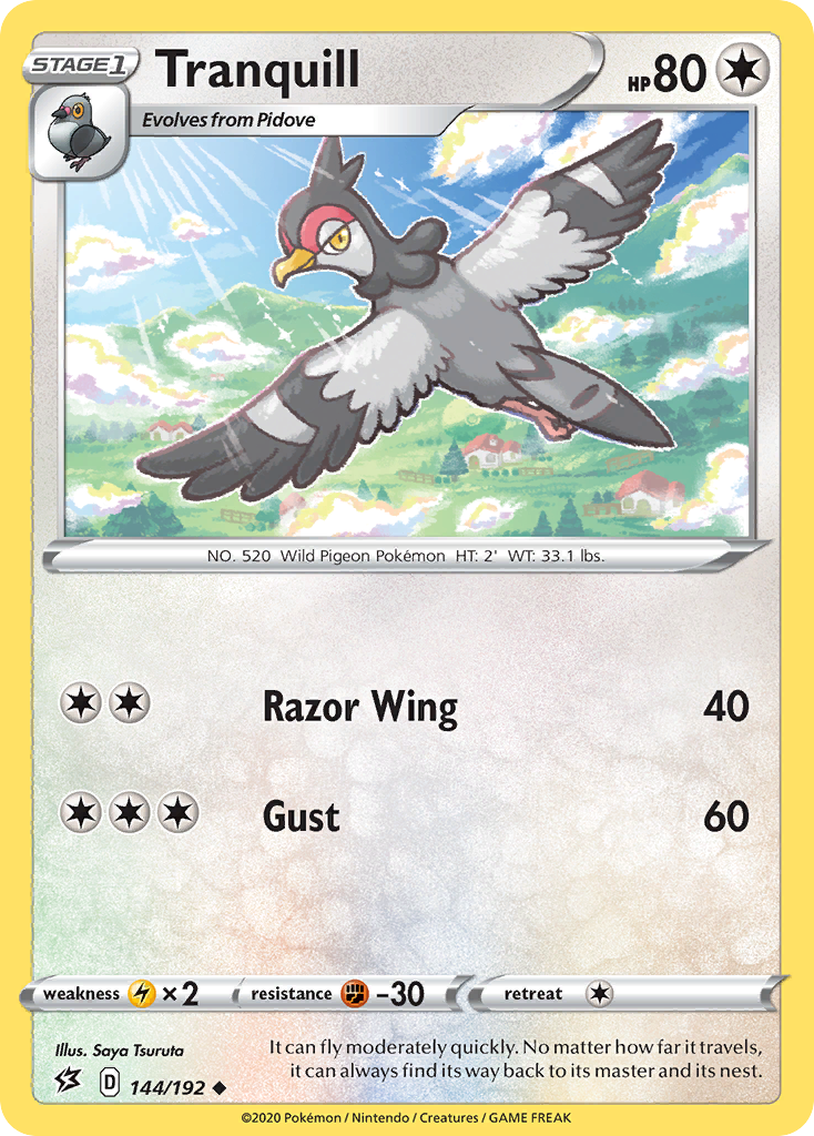 Tranquill (144/192) [Sword & Shield: Rebel Clash] - Pokémon - Card Brawlers | Quebec | Canada |