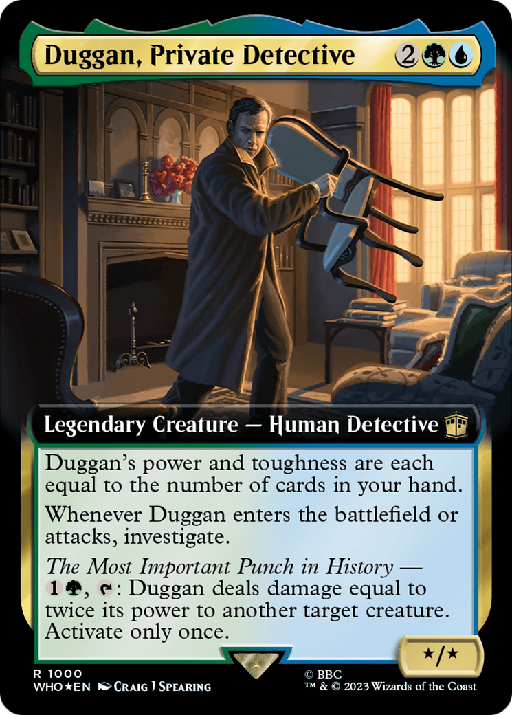 Duggan, Private Detective (Extended Art) (Surge Foil) [Doctor Who] - Magic: The Gathering - Card Brawlers | Quebec | Canada |