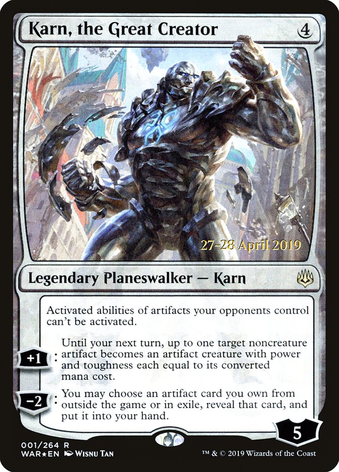Karn, the Great Creator [War of the Spark Prerelease Promos] - Magic: The Gathering - Card Brawlers | Quebec | Canada |
