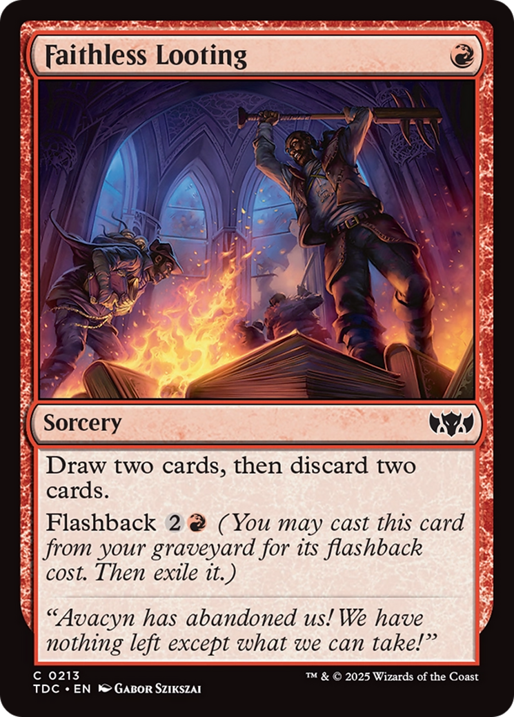 Faithless Looting [Tarkir: Dragonstorm Commander] - Magic: The Gathering - Card Brawlers | Quebec | Canada |