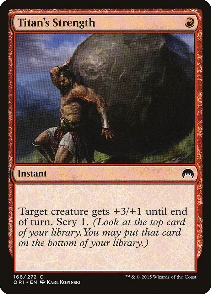 Titan's Strength [Magic Origins] - Magic: The Gathering - Card Brawlers | Quebec | Canada |