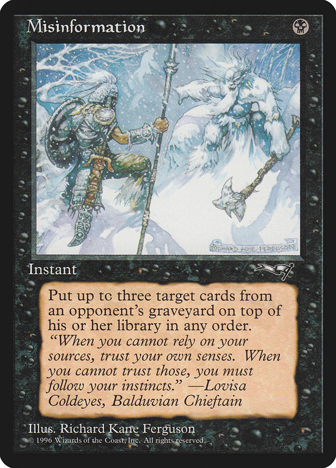 Misinformation [Alliances] - Magic: The Gathering - Card Brawlers | Quebec | Canada |