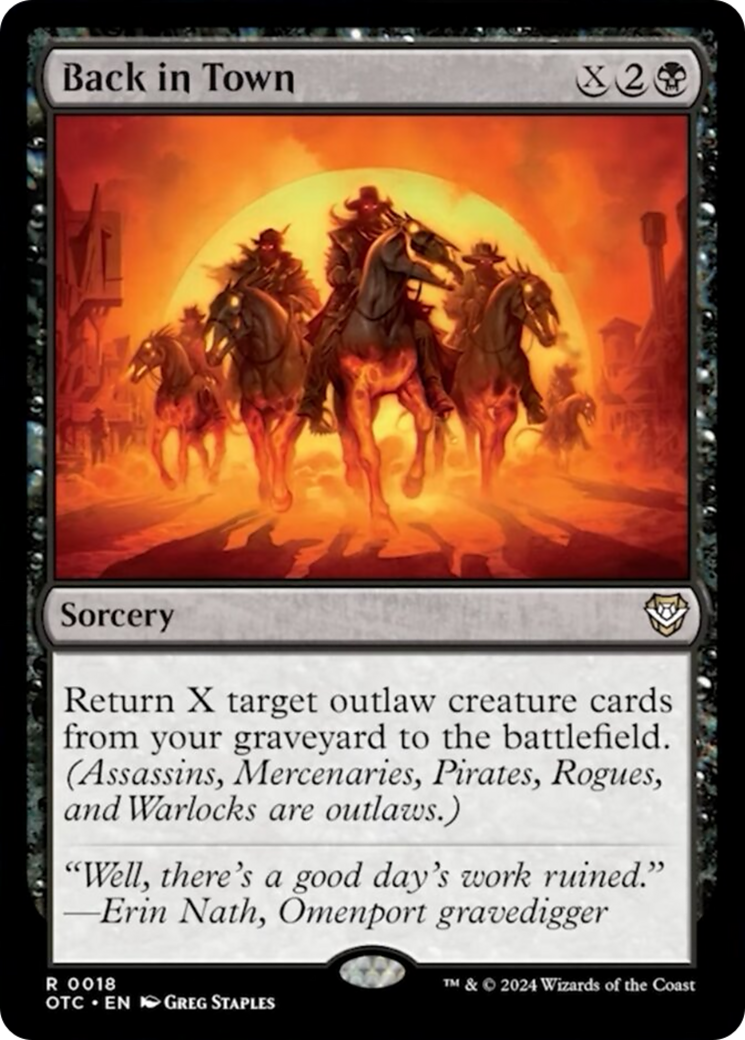 Back in Town [Outlaws of Thunder Junction Commander] - Magic: The Gathering - Card Brawlers | Quebec | Canada |