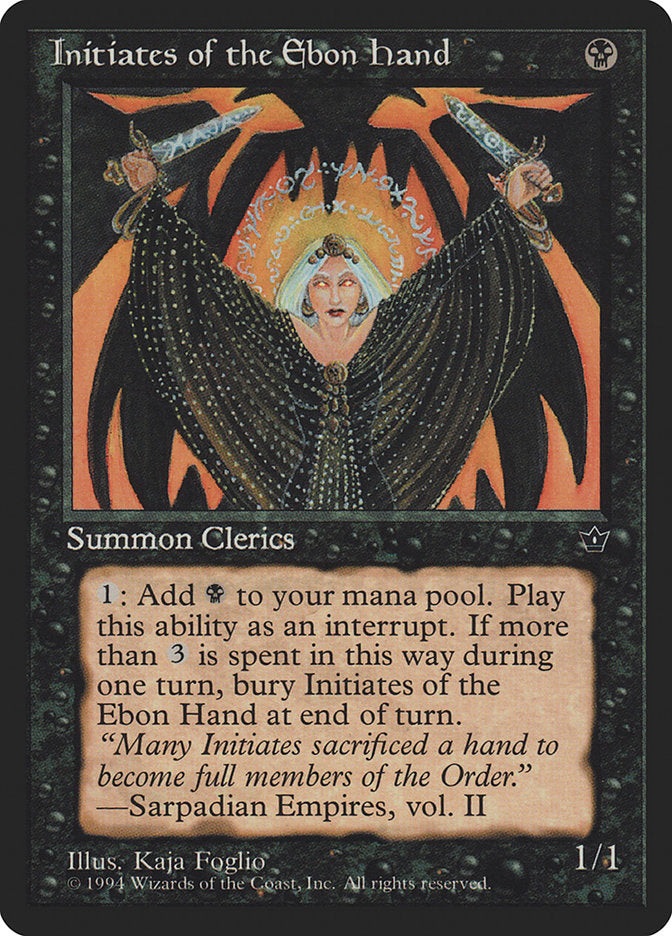 Initiates of the Ebon Hand (Kaja Foglio) [Fallen Empires] - Magic: The Gathering - Card Brawlers | Quebec | Canada |