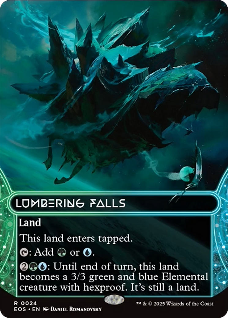 Lumbering Falls (0024) (Borderless) [Edge of Eternities: Stellar Sights] - Magic: The Gathering - Card Brawlers | Quebec | Canada |