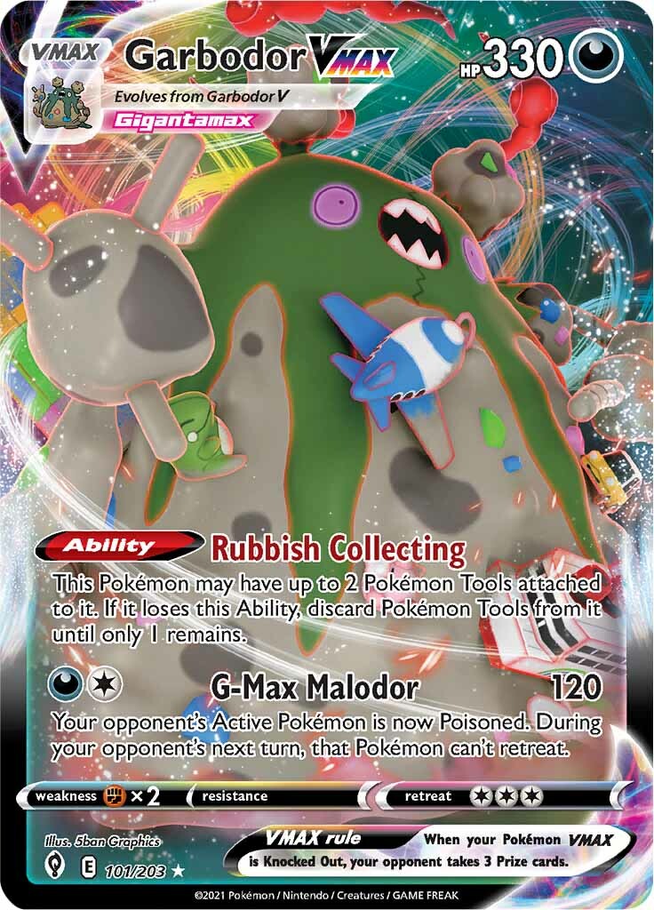 Garbodor VMAX (101/203) [Sword & Shield: Evolving Skies] - Pokémon - Card Brawlers | Quebec | Canada |