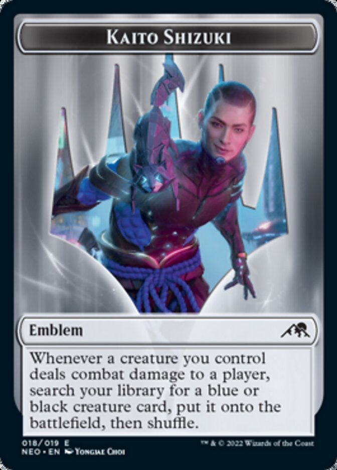 Samurai // Kaito Shizuki Emblem Double-Sided Token [Kamigawa: Neon Dynasty Tokens] - Magic: The Gathering - Card Brawlers | Quebec | Canada |