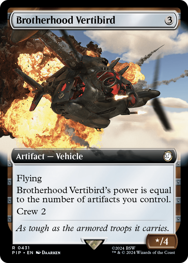 Brotherhood Vertibird (Extended Art) [Fallout] - Magic: The Gathering - Card Brawlers | Quebec | Canada |