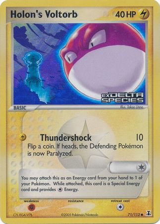 Holon's Voltorb (71/113) (Stamped) [EX: Delta Species] - Pokémon - Card Brawlers | Quebec | Canada |