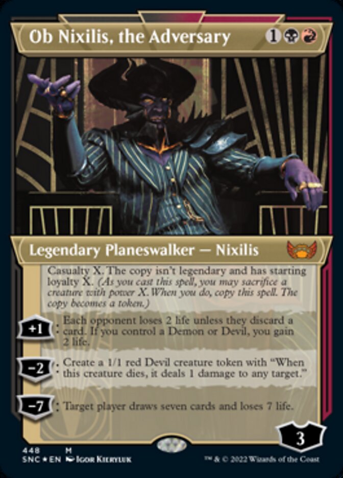 Ob Nixilis, the Adversary (Showcase Art Deco Foil Etched) [Streets of New Capenna] - Magic: The Gathering - Card Brawlers | Quebec | Canada |