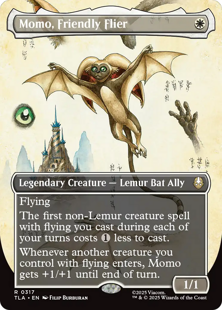 Momo, Friendly Flier (Borderless) [Avatar: The Last Airbender] - Magic: The Gathering - Card Brawlers | Quebec | Canada |
