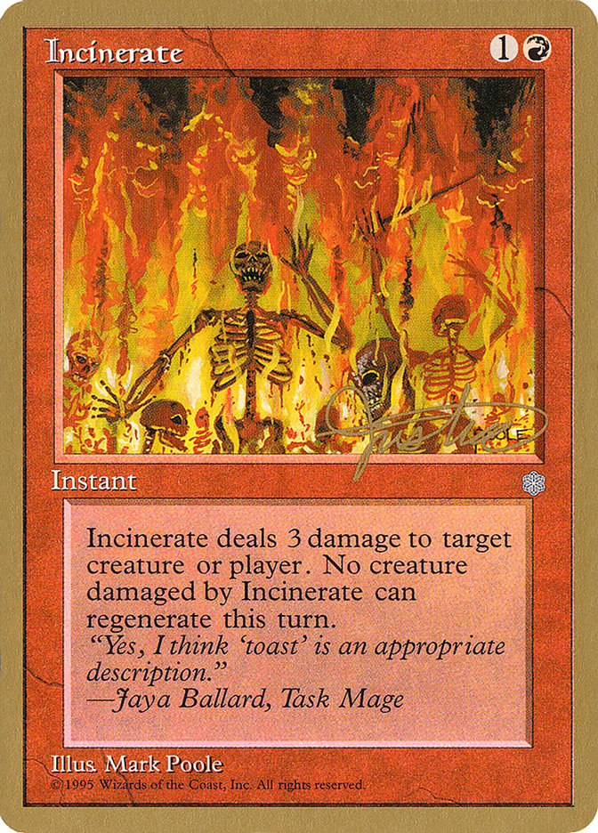 Incinerate (Mark Justice) [Pro Tour Collector Set] - Magic: The Gathering - Card Brawlers | Quebec | Canada |