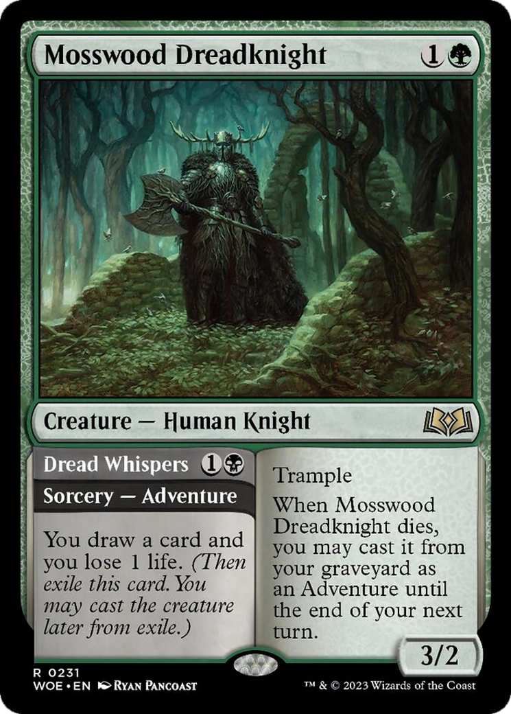 Mosswood Dreadknight // Dread Whispers [Wilds of Eldraine] - Magic: The Gathering - Card Brawlers | Quebec | Canada |