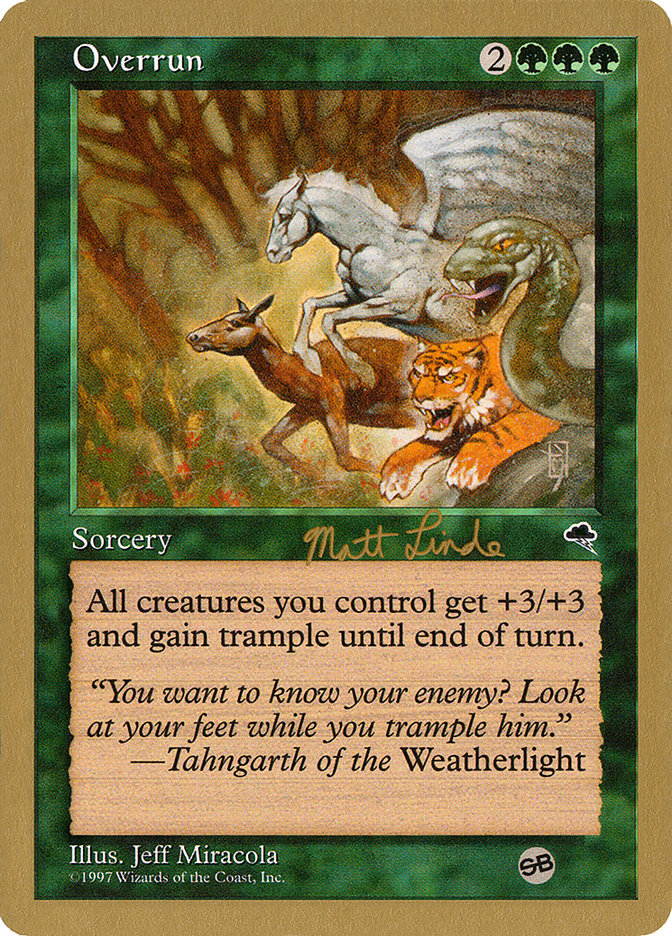 Overrun (Matt Linde) (SB) [World Championship Decks 1999] - Magic: The Gathering - Card Brawlers | Quebec | Canada |
