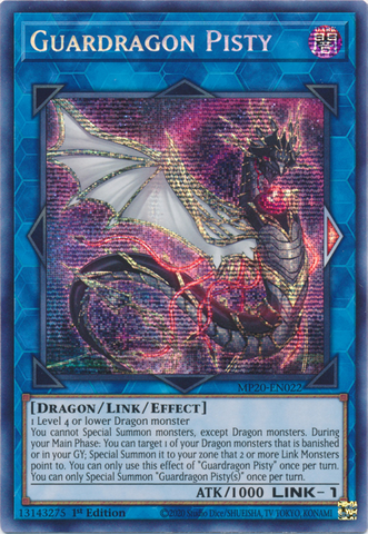 Guardragon Pisty [MP20-EN022] Prismatic Secret Rare - Yu-Gi-Oh! - Card Brawlers | Quebec | Canada |